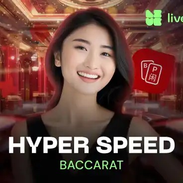 Hyper Speed Baccarat online game logo by Evolution on playzilla-casino.gr