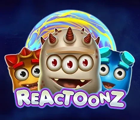 Reactoonz slot logo by Play'n GO at PlayZilla